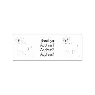 Sello De Caucho Ilustracion de personalizado de caniche marrón fel