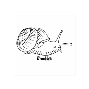 Sello De Caucho Ilustracion de personalizado de caracol amarillo