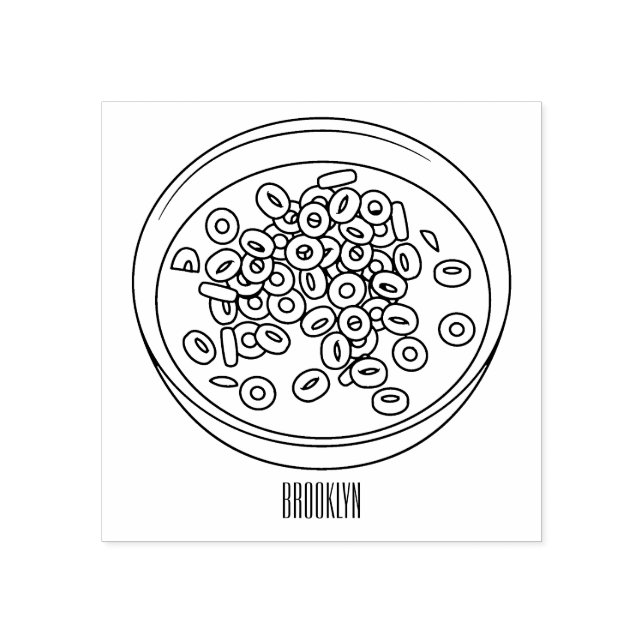 Sello De Caucho Ilustracion de personalizado de cereales (Impresión)