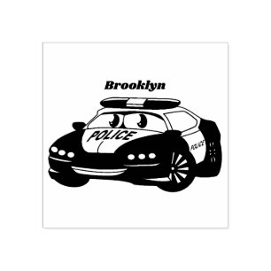 Sello De Caucho Ilustracion de personalizado de coche de policía f