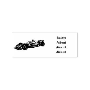Sello De Caucho Ilustracion de personalizado de coches de carreras
