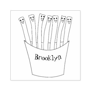 Sello De Caucho Ilustracion de personalizado de comida rápida de p