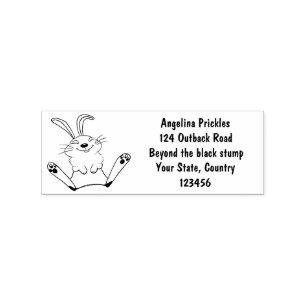 Sello De Caucho Ilustracion de personalizado de conejo de conejo d