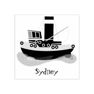 Sello De Caucho Ilustracion de personalizado de embarcaciones de a