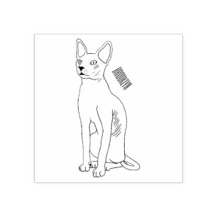 Sello De Caucho Ilustracion de personalizado de gatos Sfinx
