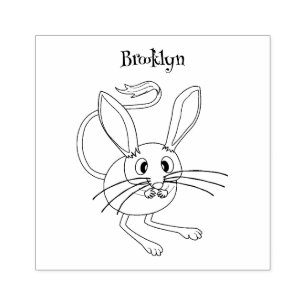 Sello De Caucho Ilustracion de personalizado de jerboa larga y cor