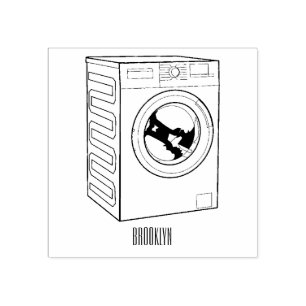 Sello De Caucho Ilustracion de personalizado de lavadora