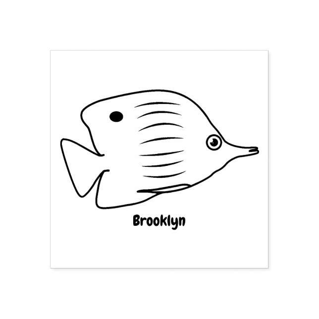 Sello De Caucho Ilustracion de personalizado de mariposas (Impresión)