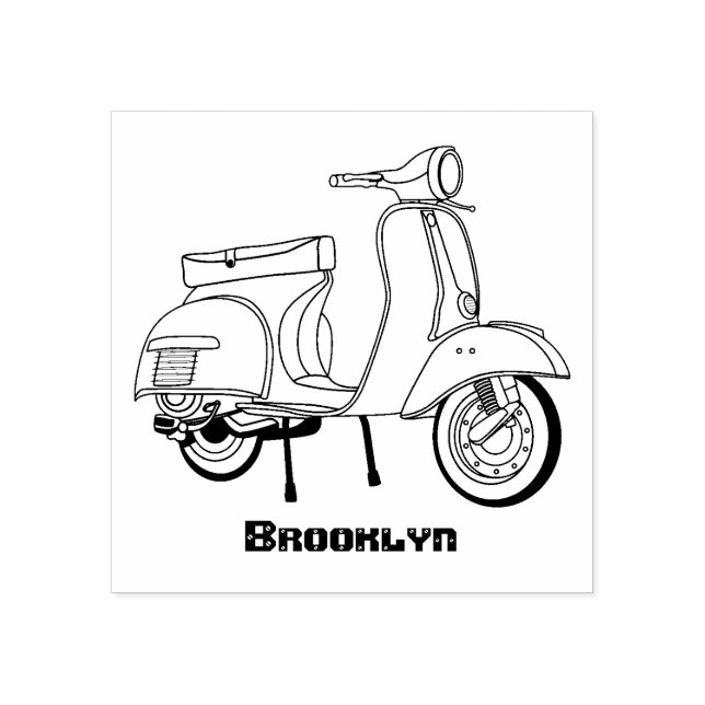 Sello De Caucho Ilustracion de personalizado de motocicletas con c (Impresión)