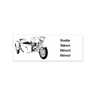 Sello De Caucho Ilustracion de personalizado de motocicletas Sidec