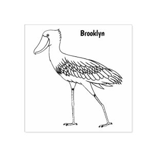 Sello De Caucho Ilustracion de personalizado de pájaro Shoebill