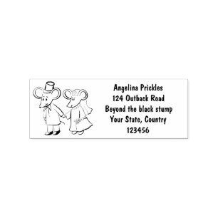 Sello De Caucho Ilustracion de personalizado de pareja de ratones