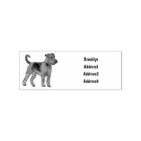 Ilustracion de personalizado de perro Airedale ter