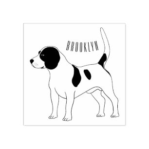 Sello De Caucho Ilustracion de personalizado de perro Beagle