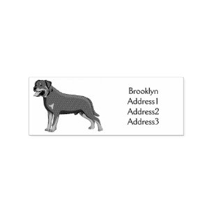 Sello De Caucho Ilustracion de personalizado de perro de Rottweile