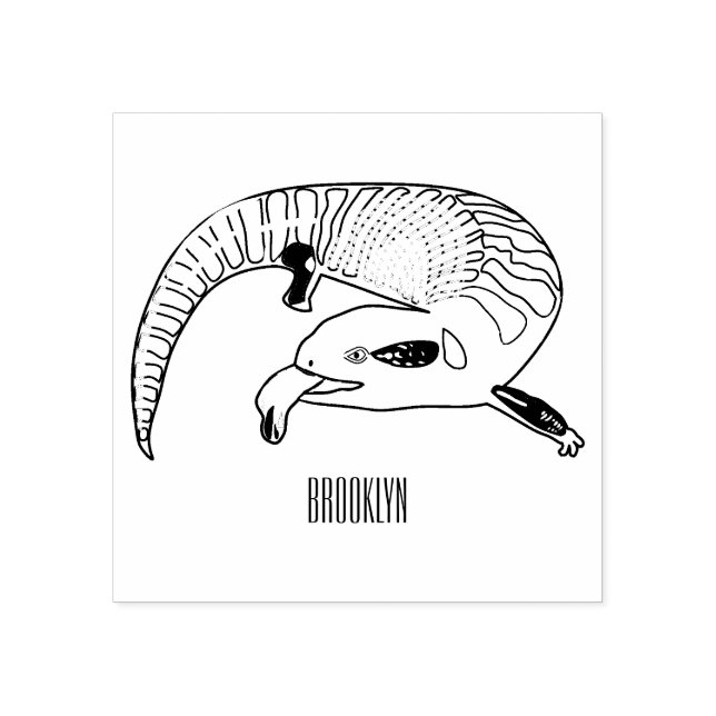 Sello De Caucho Ilustracion de personalizado de piel de tono azul (Impresión)