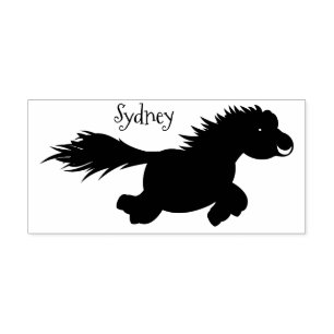 Sello De Caucho Ilustracion de personalizado del pony de Shetland