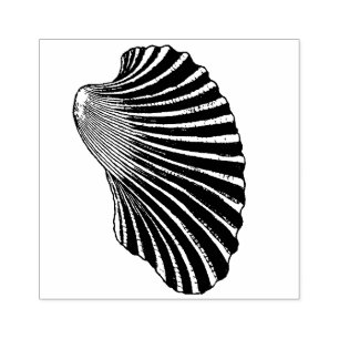 Sello De Caucho Ilustracion de shell de clam con cinta adhesiva