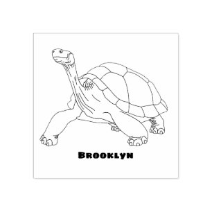 Sello De Caucho Ilustracion de tortugas terrestres de Galápagos
