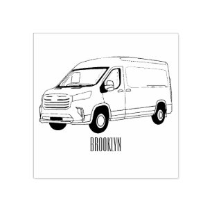 Sello De Caucho Ilustracion del personalizado de la camioneta de e