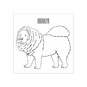 Sello De Caucho Ilustracion del personalizado tibetano Mastiff