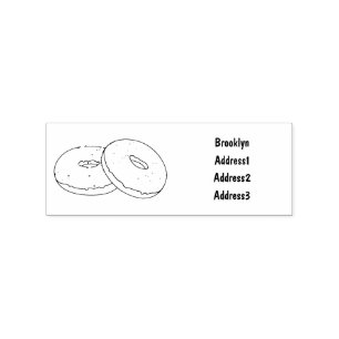 Sello De Caucho Ilustracion Donut personalizado
