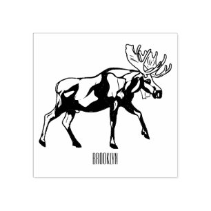 Sello De Caucho Ilustracion Moose personalizado