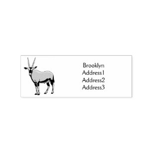Sello De Caucho Ilustracion Oryx personalizado