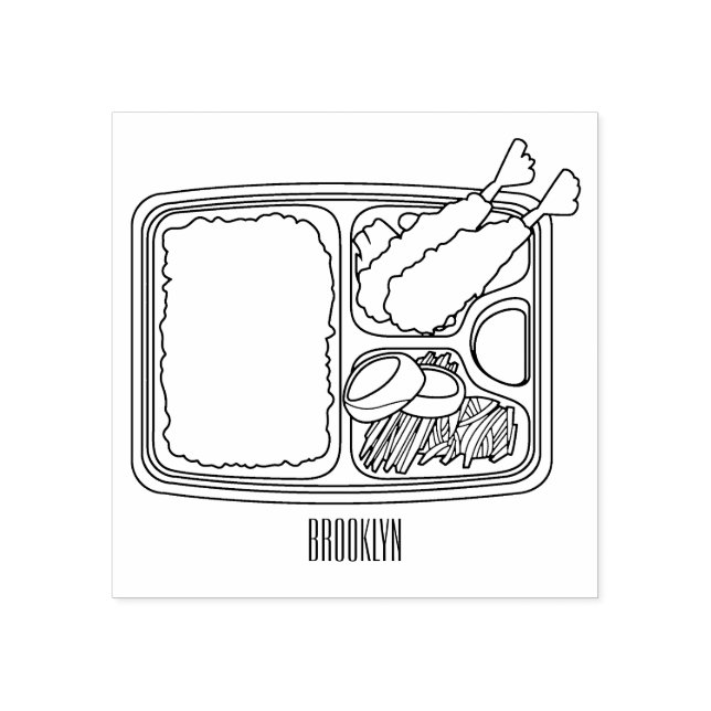 Sello De Caucho Ilustracion personalizado Bento (Impresión)
