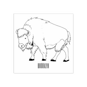 Sello De Caucho Ilustracion personalizado Bison