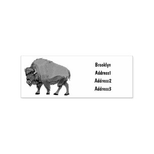 Sello De Caucho Ilustracion personalizado Bison