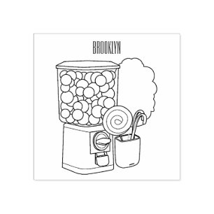 Sello De Caucho Ilustracion personalizado Candy