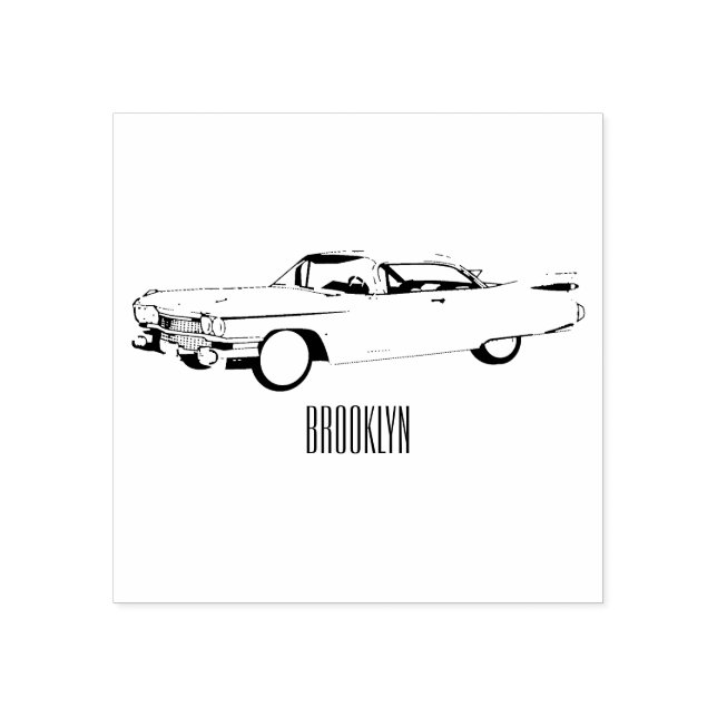 Sello De Caucho Ilustracion personalizado clásico de 1959 (Impresión)