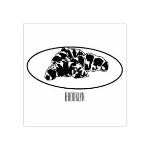 Sello De Caucho Ilustracion personalizado croissant