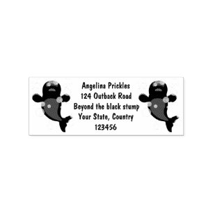 Sello De Caucho Ilustracion personalizado de ballenas de la beluga