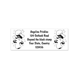 Sello De Caucho Ilustracion personalizado de bebé de plaquypus fel