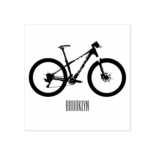 Sello De Caucho Ilustracion personalizado de bicicletas (Impresión)