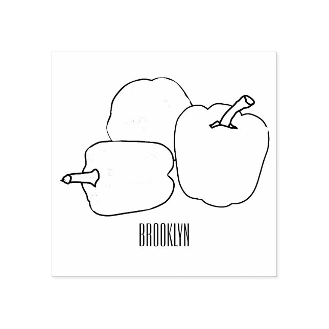 Sello De Caucho Ilustracion personalizado de Capsicum (Impresión)