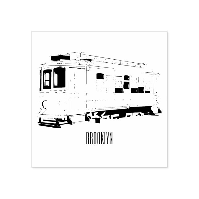 Sello De Caucho Ilustracion personalizado de carrito de Mata (Impresión)