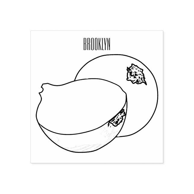 Sello De Caucho Ilustracion personalizado de cebolla (Impresión)