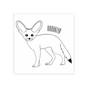 Sello De Caucho Ilustracion personalizado de Fennec fox