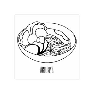Sello De Caucho Ilustracion personalizado de fideos