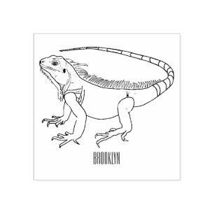 Sello De Caucho Ilustracion personalizado de Iguana