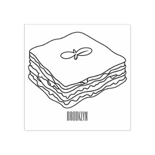 Sello De Caucho Ilustracion personalizado de Lasagna