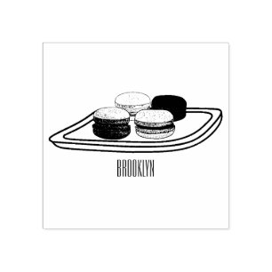 Sello De Caucho Ilustracion personalizado de Macaron