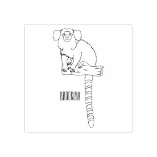 Sello De Caucho Ilustracion personalizado de marmoset común