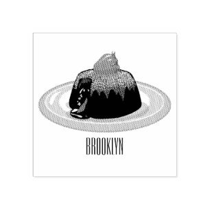 Sello De Caucho Ilustracion personalizado de pastelitos de lava de