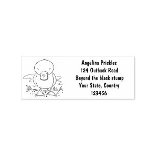Sello De Caucho Ilustracion personalizado de pato amarillo
