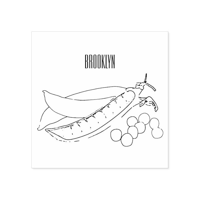 Sello De Caucho Ilustracion personalizado de Pea (Impresión)