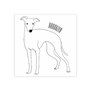 Sello De Caucho Ilustracion personalizado de perro de Greyhound